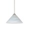 Besa Lighting Kona Cord Pendant, Marble, Satin Nickel Finish, 1x5W LED 1XT-117652-LED-SN - alternate 1